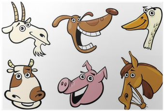 Funny Animal Head Cartoon (400x400)