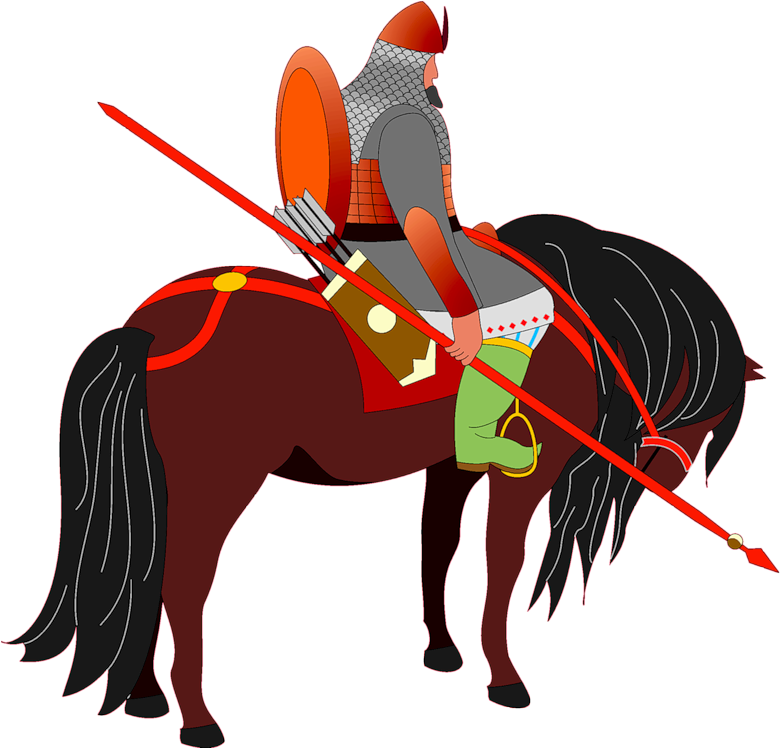 Publicat De Eu Ciresica La - Всадник На Лошади Рисунок Png (800x747)