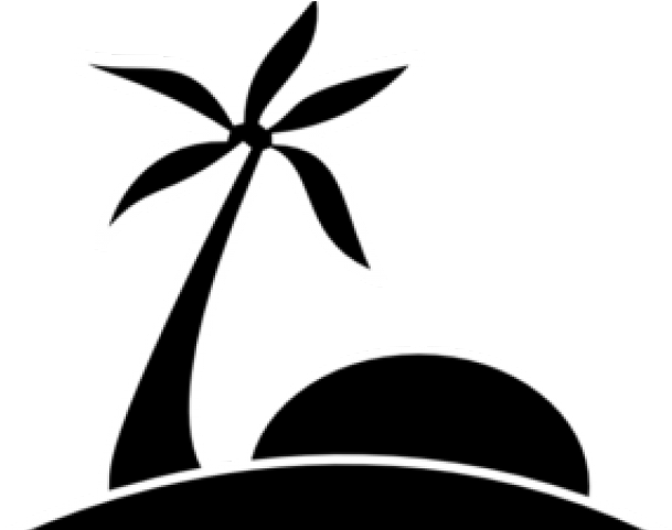 Beach Silhouettes Cliparts - Beach Clip Art Black And White (640x480)