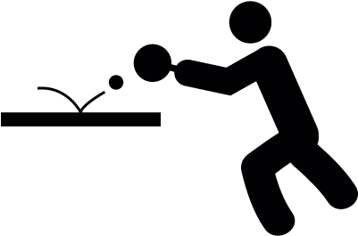 Man Playing Ping Pong Vector - Ping Pong Icon Png (400x400)