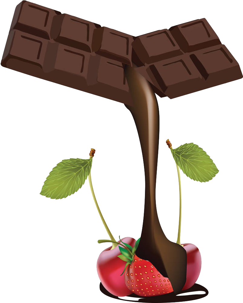 Chocolate Fruit Royalty-free Clip Art - Frutas Con Chocolate Dibujo (892x1000)