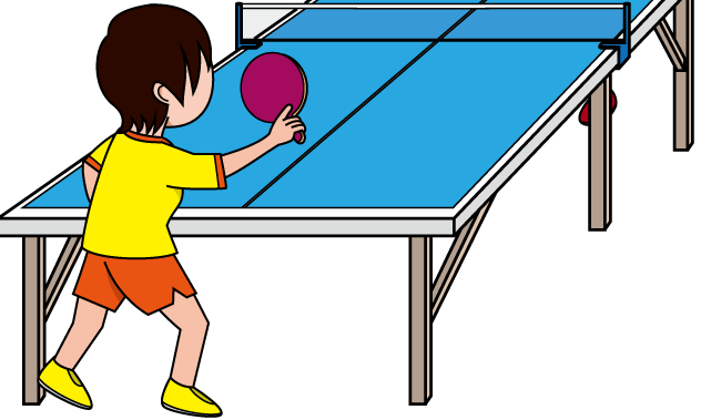 One Person Ping Pong - Play Table Tennis Clipart (632x379)
