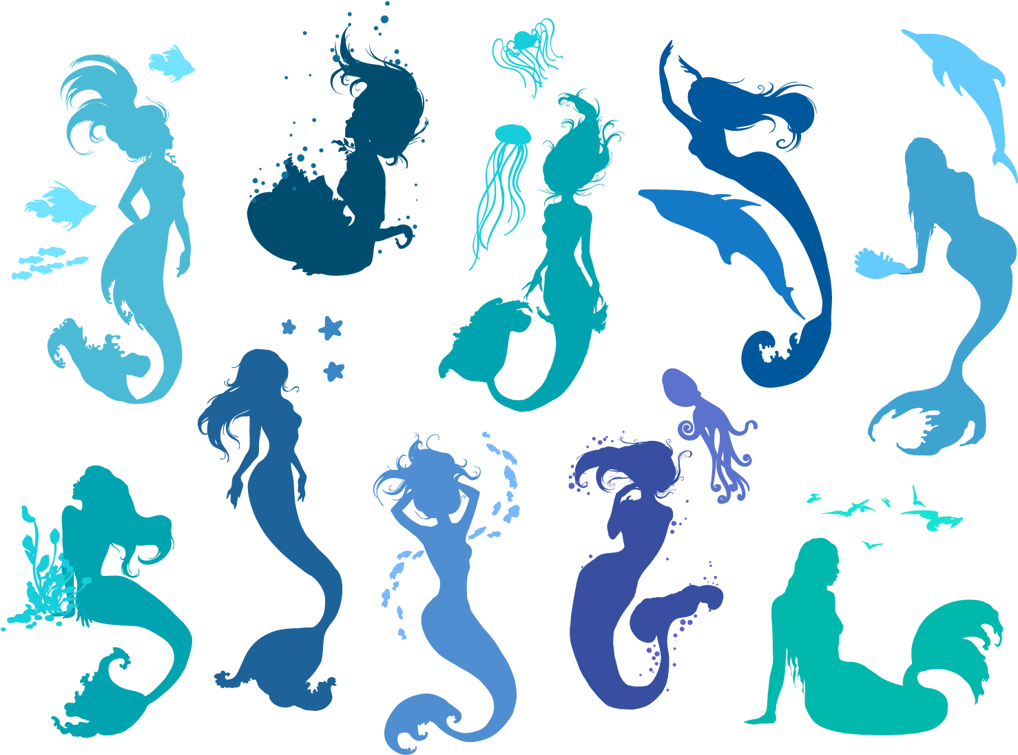 Royalty-free Mermaid Stock - Mermaid Vector (1600x1600)