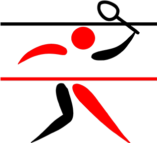 Ping Pong Chinese Penmanship - Gambar Badminton Player Png (510x287)