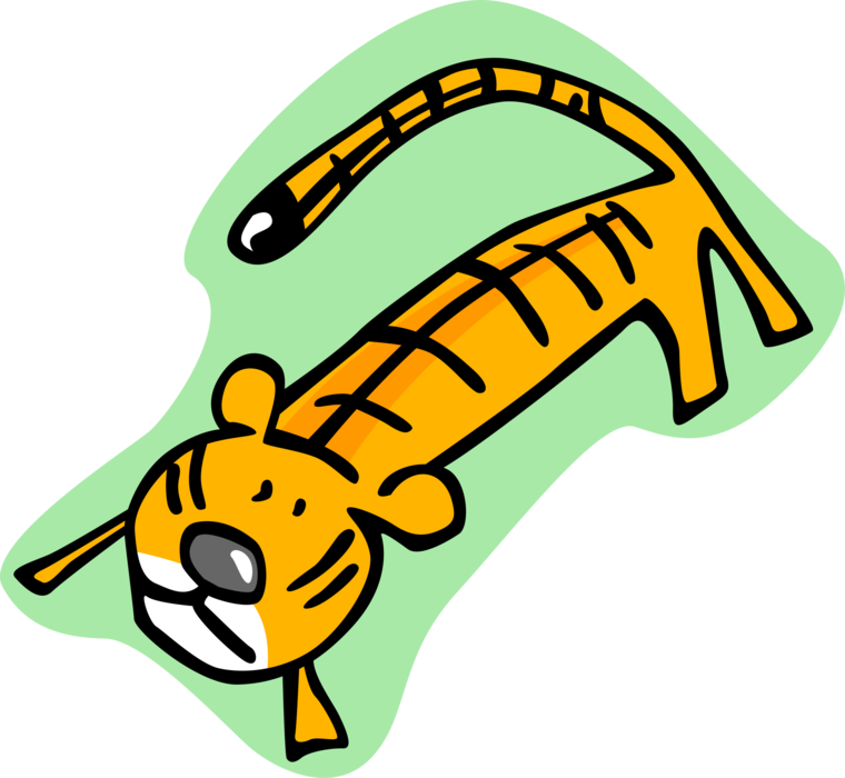 Vector Illustration Of Cartoon Bengal Tiger - Cute Tiger (760x700)
