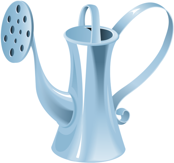 Watering Cans, Art Flowers, Secret Gardens, Cocktail - Cartoon Garden Tools (600x558)
