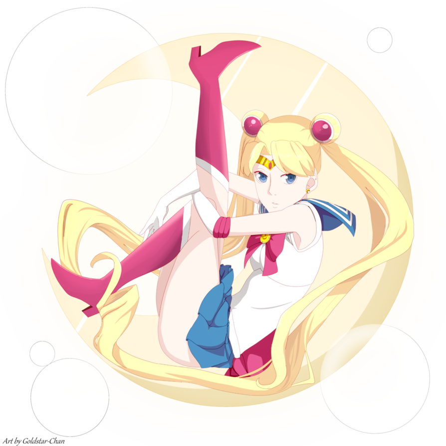 Sailor Moon By Goldstar-chan - Cartoon (894x894)