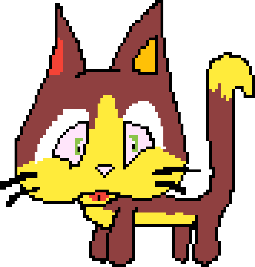 Crazy Cool Cat - Pixel Art (1200x1200)