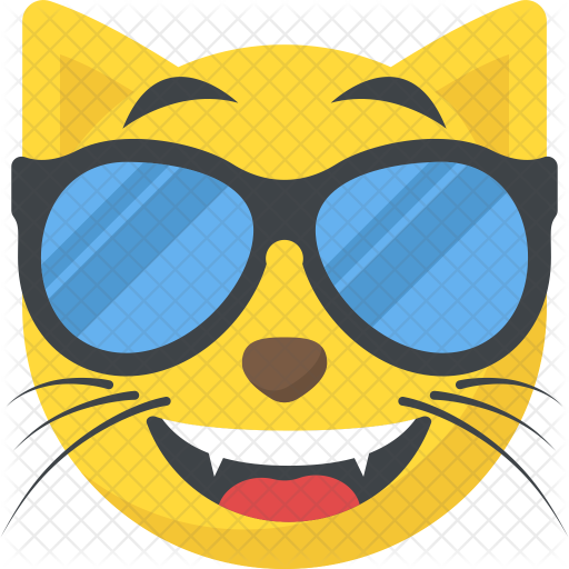 Cool Cat Emoji Icon - Cool Cat Emoji (512x512)