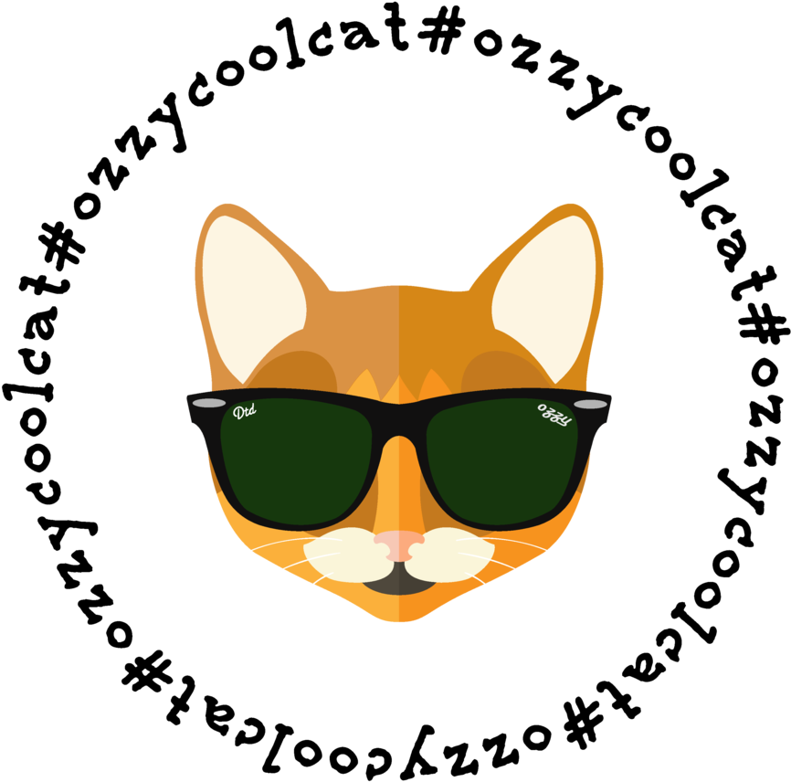 Ozzy The Cool Cat By Dianadeavila - Circular Cross Stitch Border (894x894)