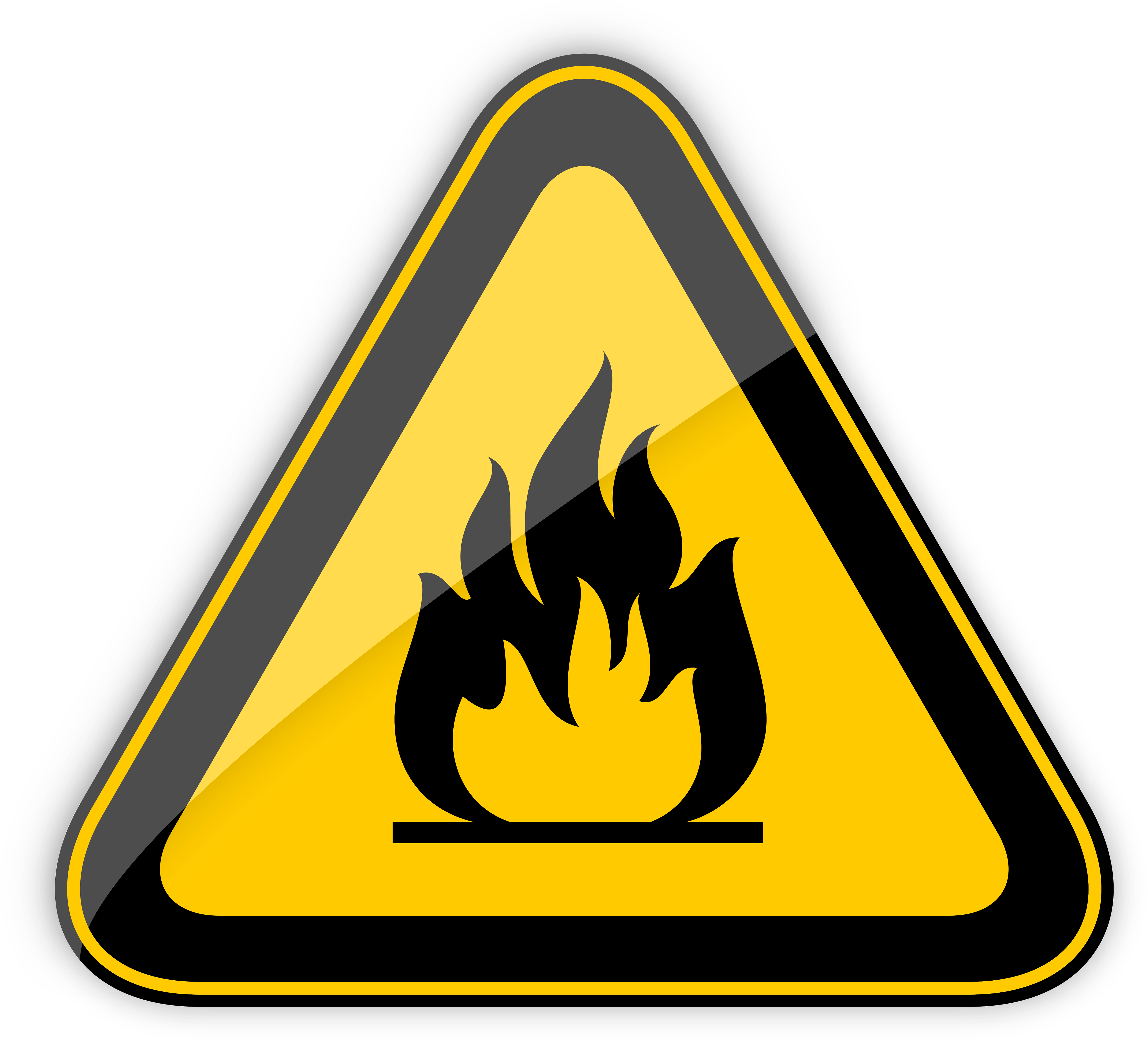 Volleyball Clipart Transparent For Kids - Highly Flammable Warning Sign (5000x4570)