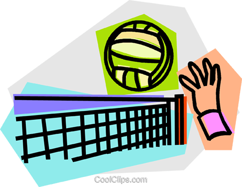 Volleyball Clipart Hand - Volleyball (480x372)
