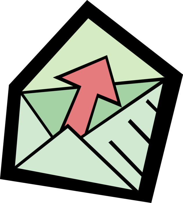 Vector Illustration Of Post Office Mail Or Postal Airmail - Triangle (632x700)