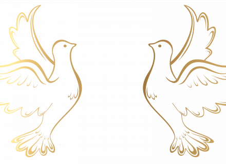Gold Christmas Dove Of Peace Christian Event Stick - Dove Png Transparent  Background - (440x320) Png Clipart Download