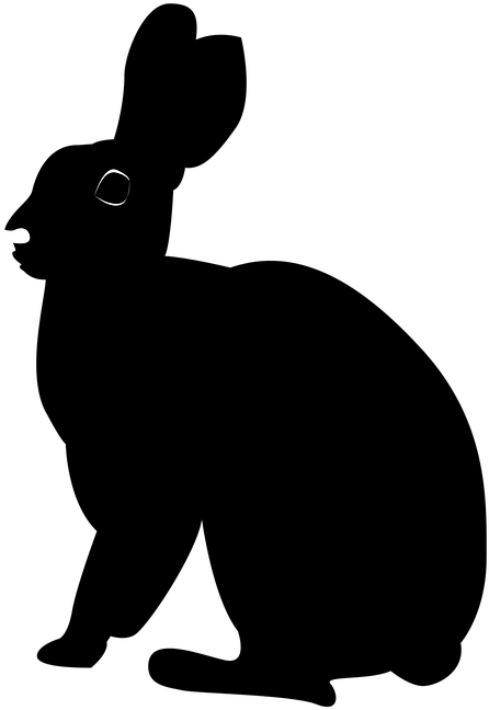 Bunny Rabbit Clipart Free Clipart - Black Rabbit Png (450x720)