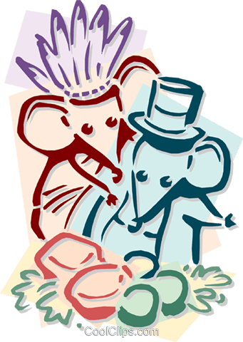 Mice Celebrating Thanksgiving Royalty Free Vector Clip - Mice Celebrating Thanksgiving Royalty Free Vector Clip (341x480)