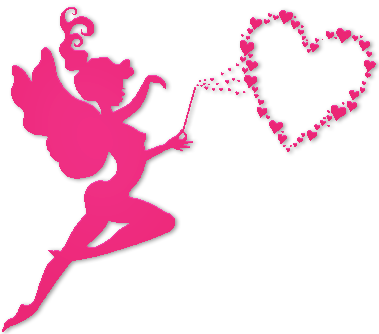Silueta Fairy Love By Designsmay - Love Vector Pink Png (379x334)