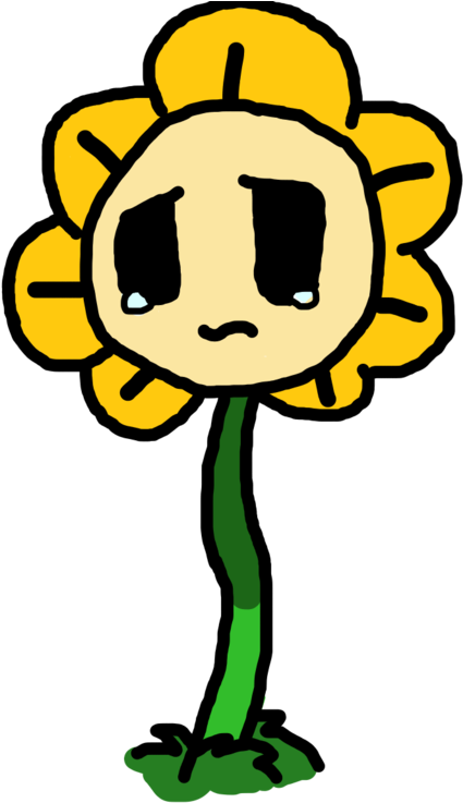 Sad Flowey By Goldensphere - Sad Plant Clipart (1024x768)