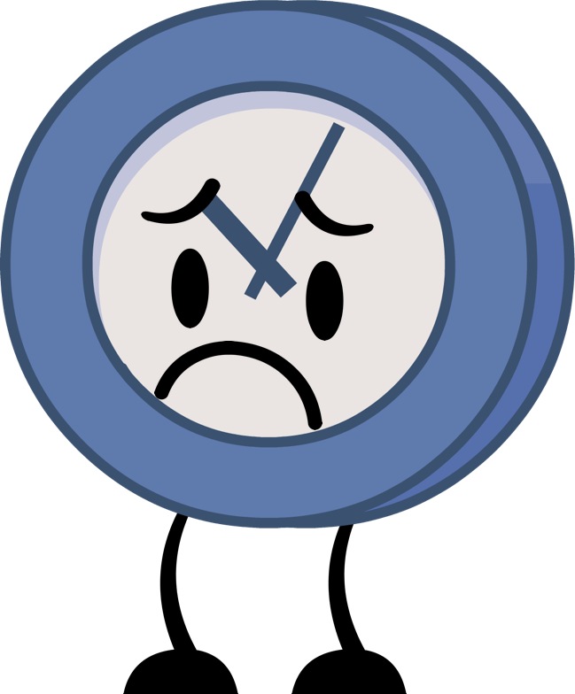 Sad Clock - Bfb Clock (649x784)