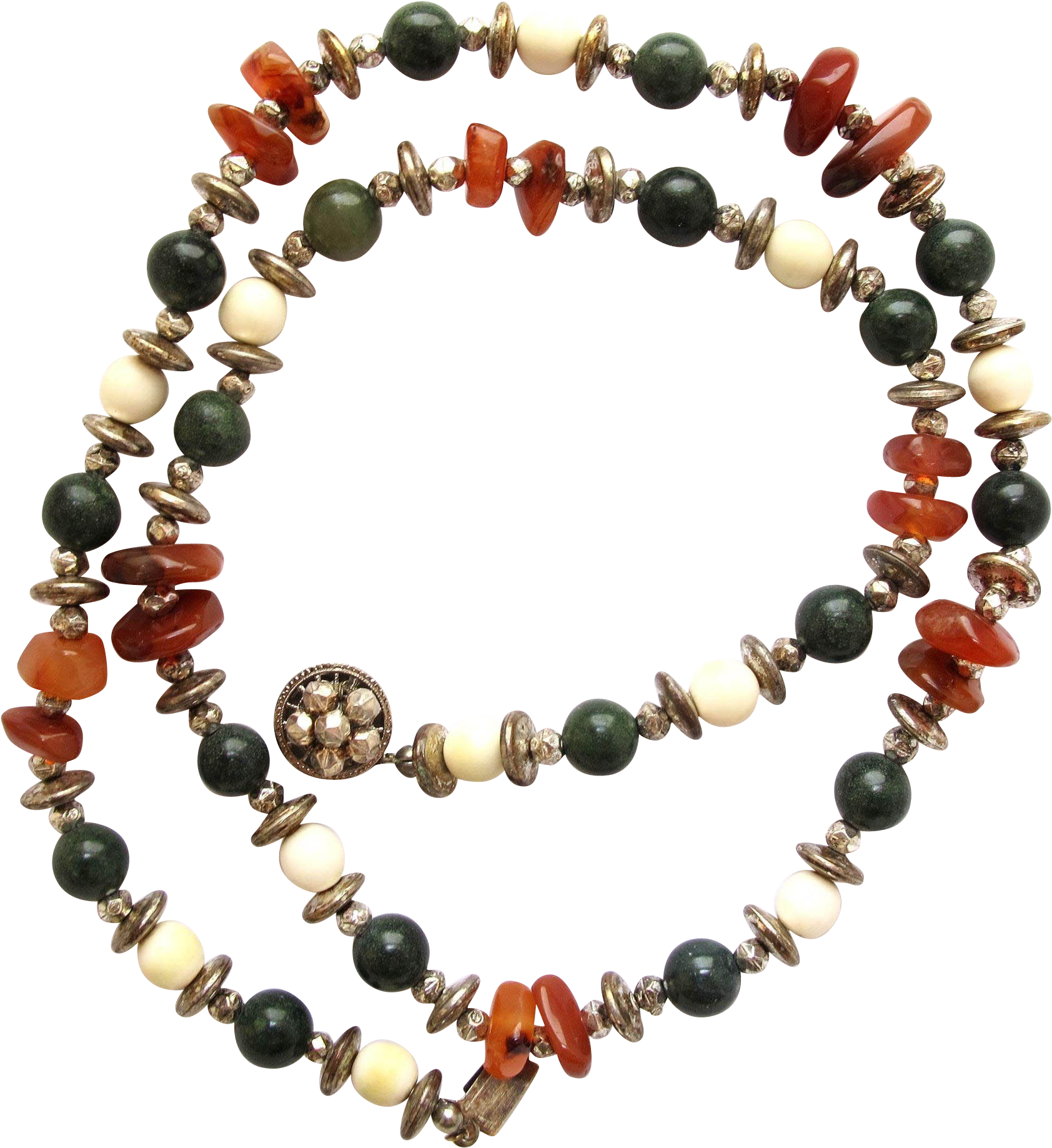 Miriam Haskell Silver Tone Bead Nature Necklace - Bead (1836x1836)