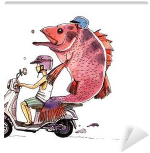 Papier Peint Moto Aquarelle, Dessin Animé Illustration - Illustration (400x400)