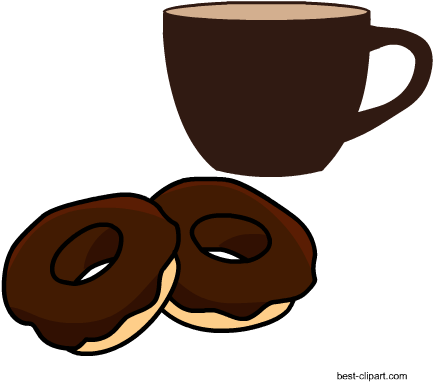 Coffee Cup And Donuts Free Clipart - Coffee Cup (450x450)