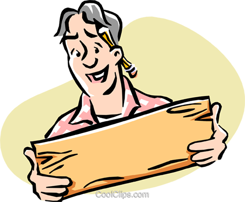 Man Working With Wood Royalty Free Vector Clip Art - Man Working With Wood Royalty Free Vector Clip Art (480x395)