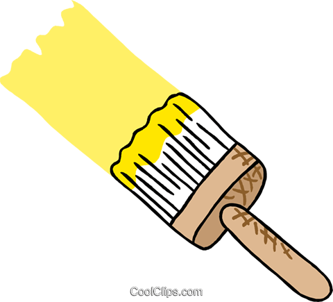 Paint Brush Royalty Free Vector Clip Art Illustration - Paint Brush Clip Art (480x435)