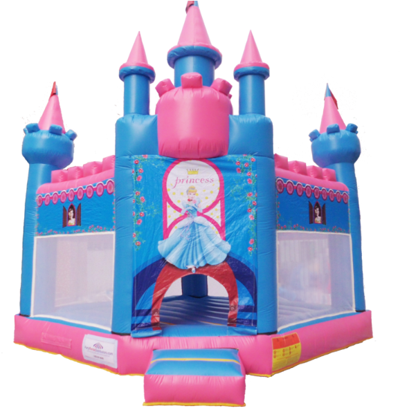 Princess Hexagon Bounce House - Inflatable Castle (600x600)