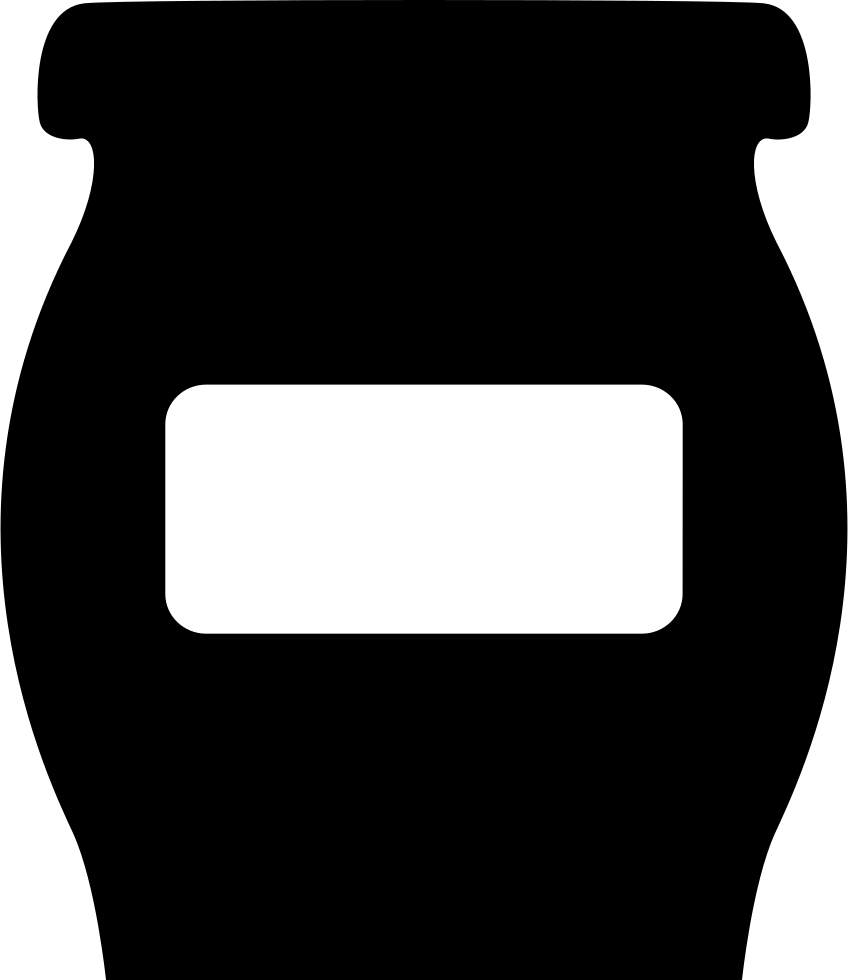 Bowl Or Flask With Empty Label For Kitchen To Store - Dibujo De Frasco De Cocina (848x980)