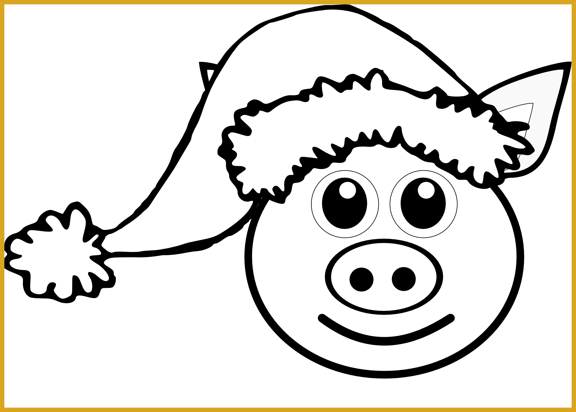Best Piggy Nose Clip Art On For Cute Pig Head Clipart - Santa Hat Clipart (2009x1438)