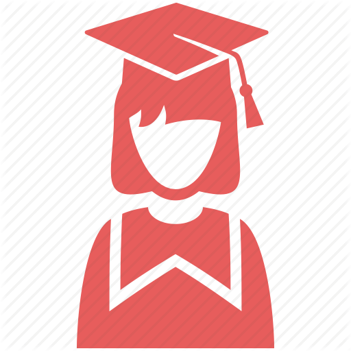 University Student Icon - Student Red Icon (512x512)