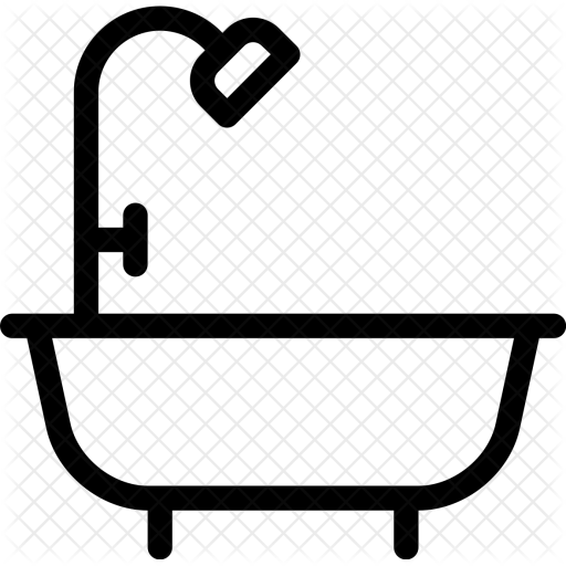 Bath, Shower, Tub, Tap, Water Icon - Bathtub (512x512)