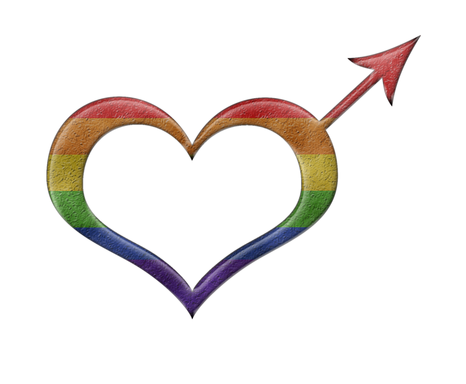 Gay Pride Design - Pansexual Heart Transparent (1820x1500)
