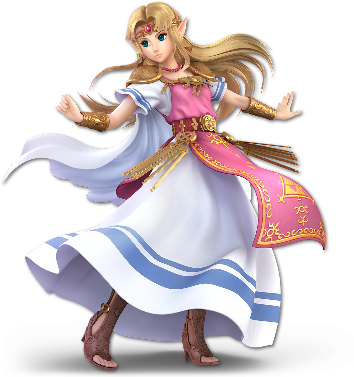 Zelda Albw Smash - Super Smash Bros Ultimate Zelda (1127x1200)