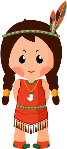Native American Girl Clipar Png Image - Native American Clipart Png (288x600)