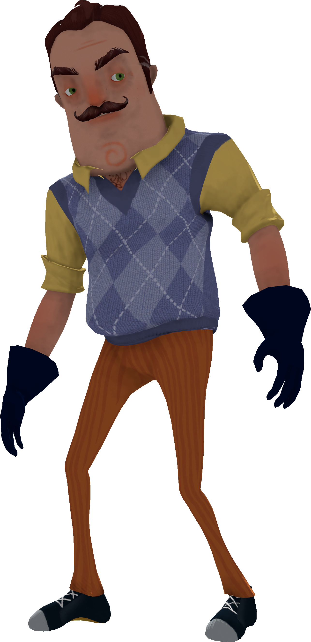 The Neighbor - Bendy And The Ink Machine Hello Neighbor (1286x2656)
