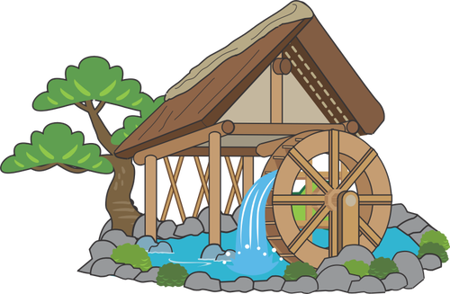 Waterwheel Image - Water Wheel Png (500x327)