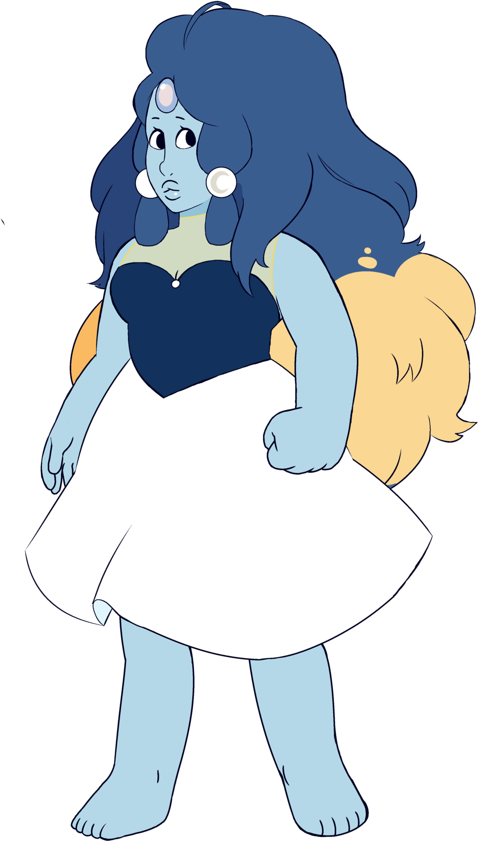 An Su Oc, Moonstone Is The Lost Sister Of Rose Quratz - Cartoon (1045x1920)