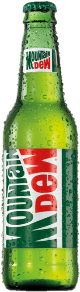 Mountain Dew Clipart 16 Oz - Mtn Dew Glass Bottle (390x590)