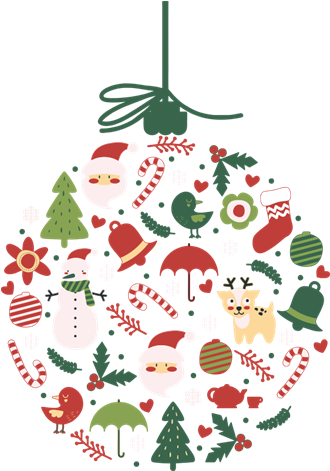 Vinilo Decorativo Bola De Rbol Dibujos De Navidad With - Christmas Day (470x470)