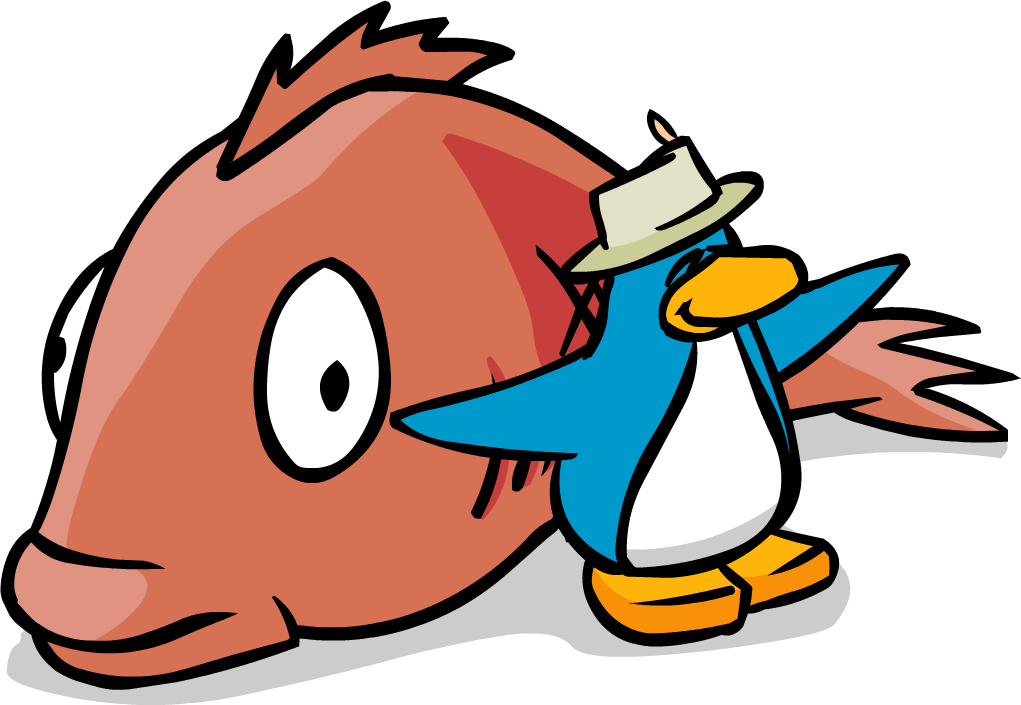 Ice Fishing Mullet Caught - Club Penguin (1021x705)