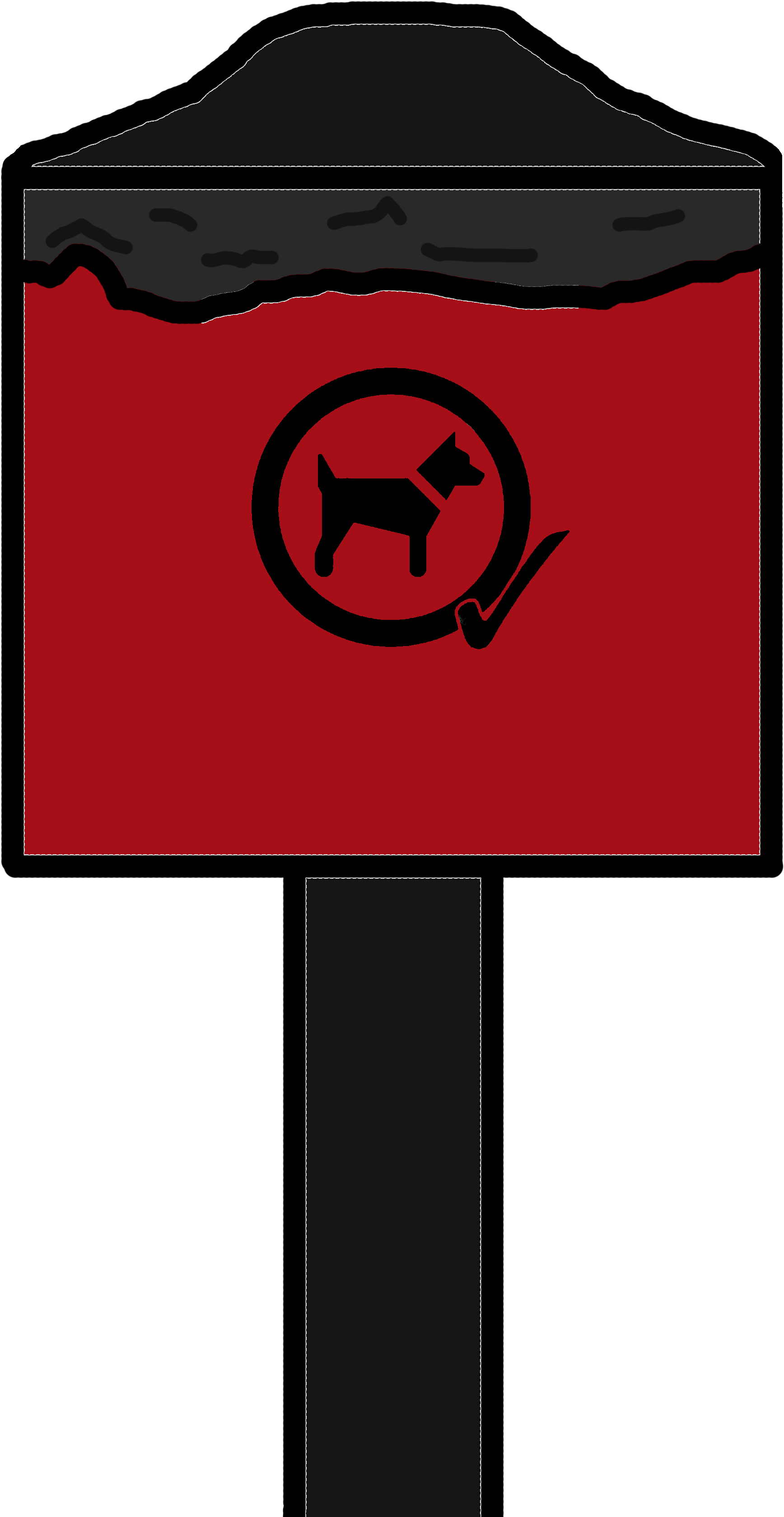Dog Waste Bin - Traffic Sign (2480x3508)