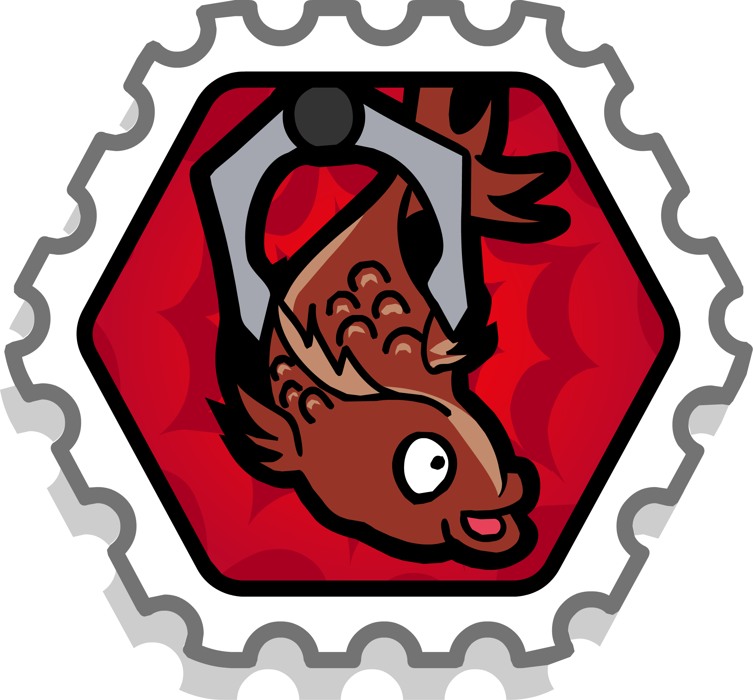 Mullet Capture Stamp - Club Penguin Sos 60 Stamp (2452x2279)