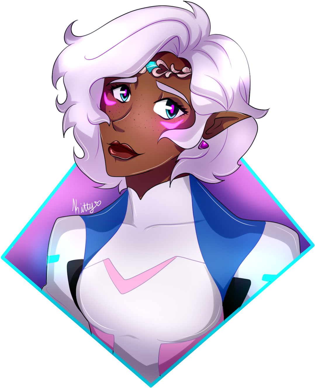 I Was Inspired By @r I V E R 's Short Haired Allura - Cartoon (1280x1450)