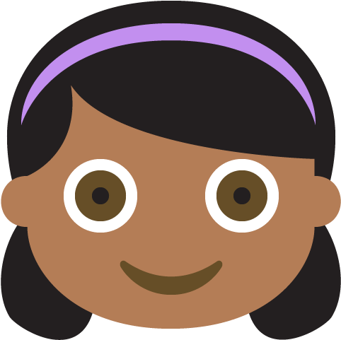 Girl Medium Dark Skin Tone Emoji Emoticon Vector Icon - Rosto De Menina Png (512x512)