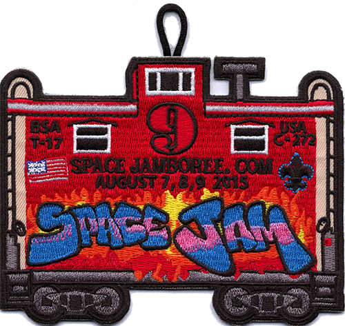 Space Jam 9 Patch - Embroidery (500x473)