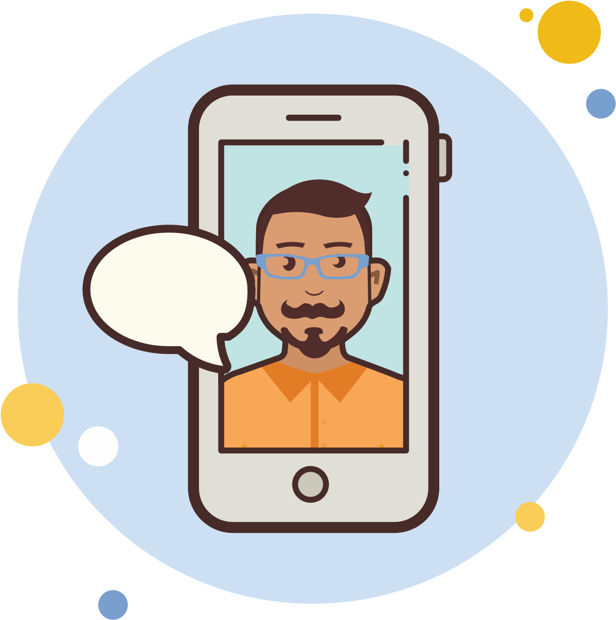 Man With Mustaches Messaging Icon - Icon (1600x1600)