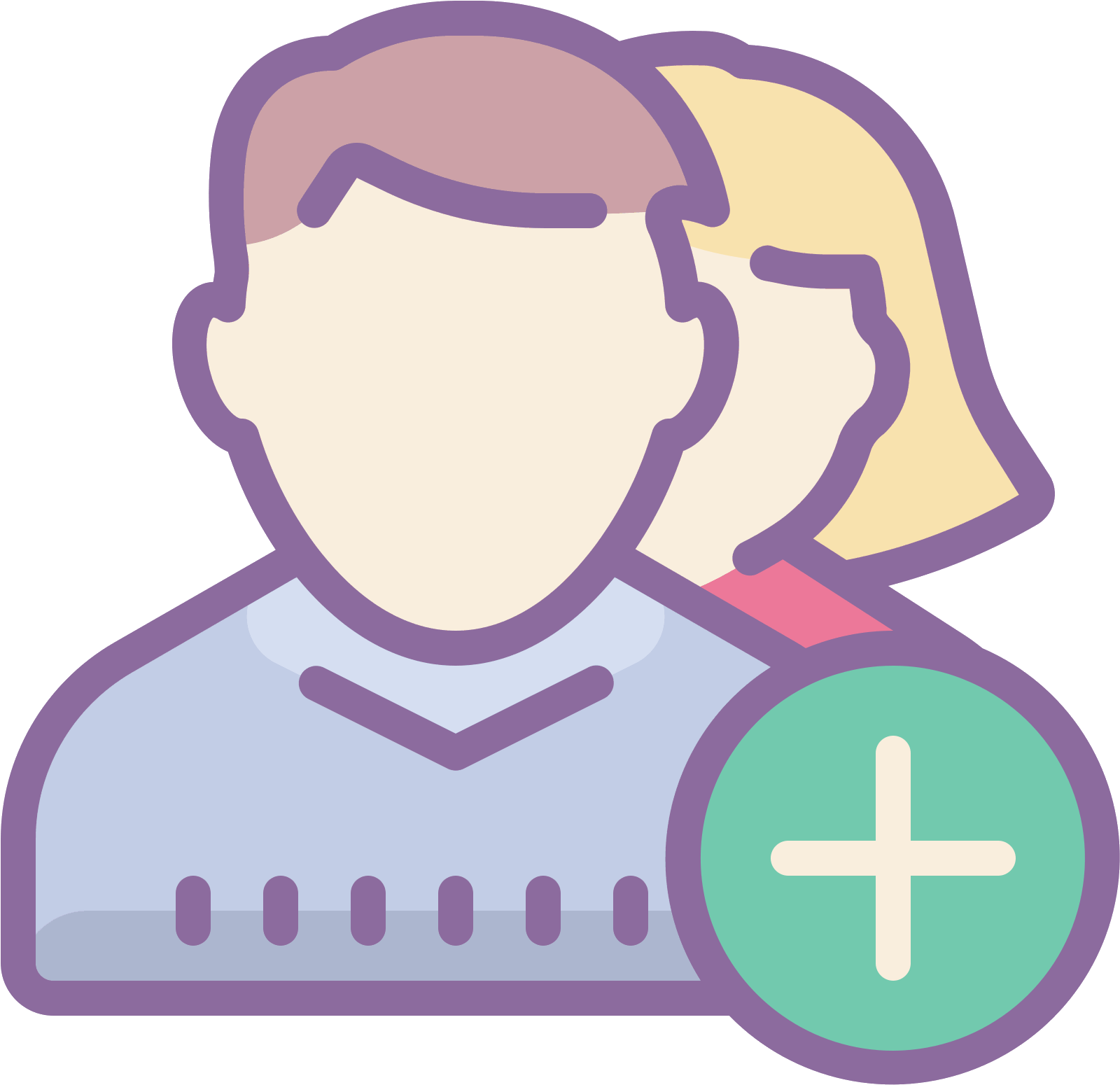 Free Man Woman Icon Png - Agregar Usuario (1600x1600)