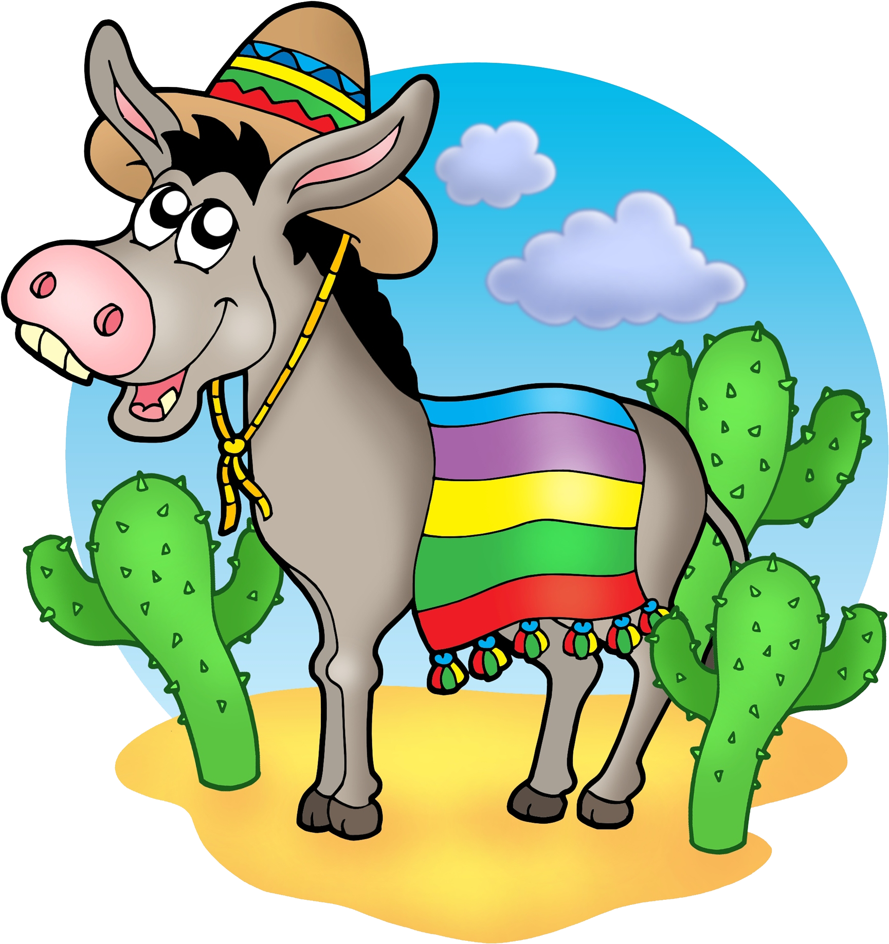 Mexicans Stock Photography Royalty-free Donkey Illustration - Mexican Donkey Cartoon (1808x1932)